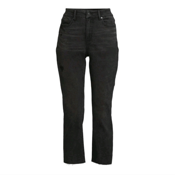 Time and Tru Denim - Time& Tru Size 8 Black High Rise Stretch Straight Women's Jeans